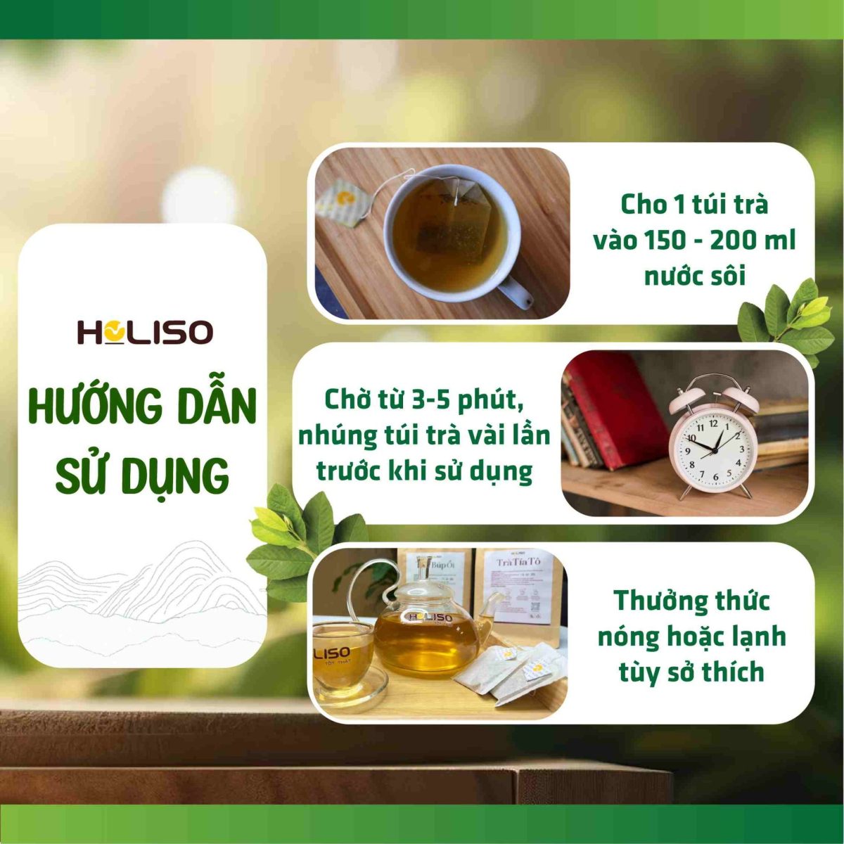 Trà Búp Ổi Tan Mỡ Bụng Holiso