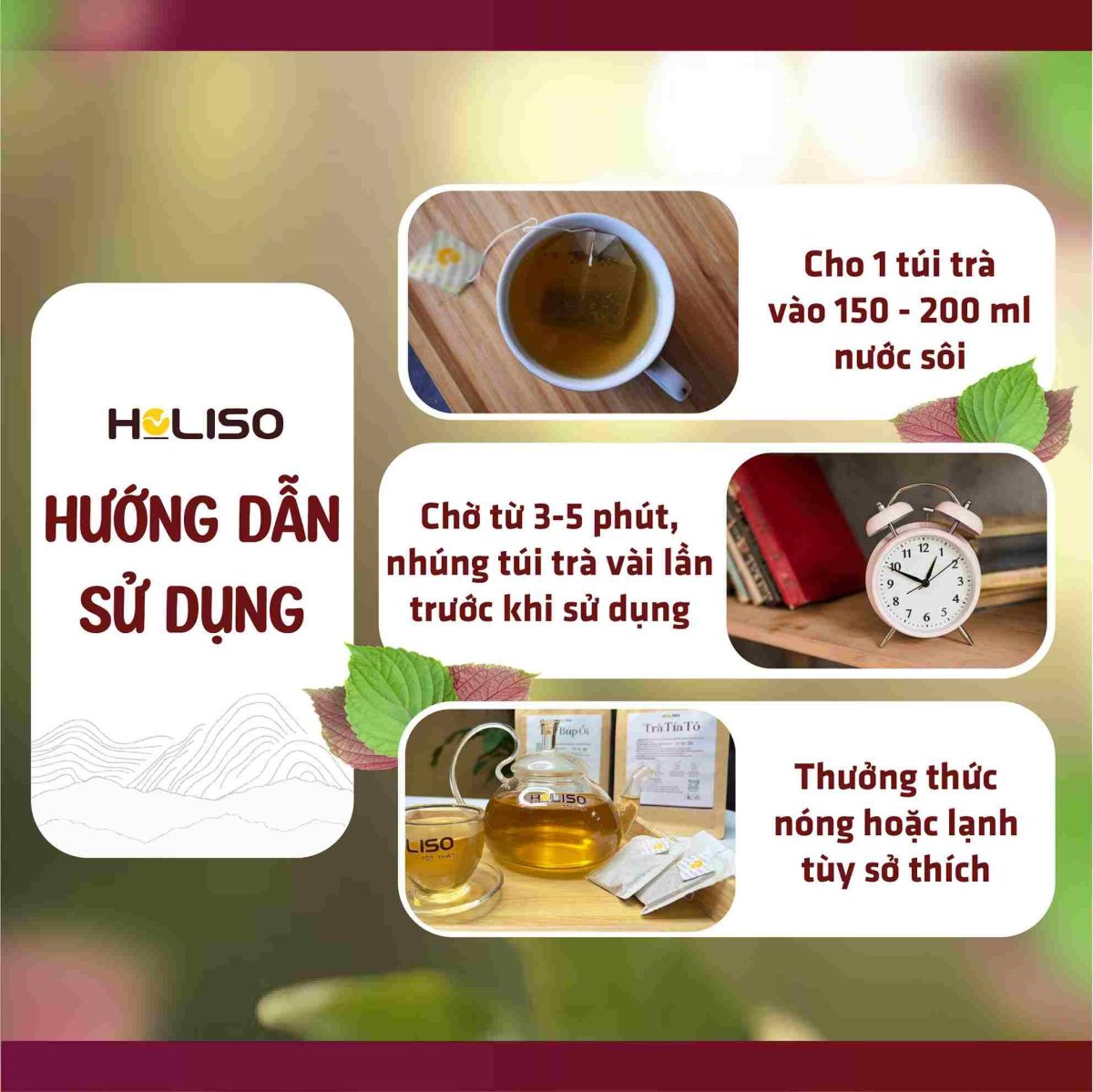 Trà Tía Tô Hỗ Trợ Gout Holiso