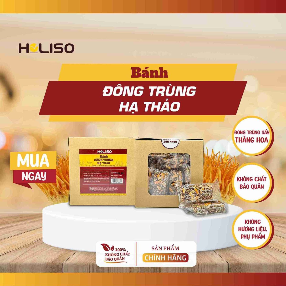 Hũ bánh Đông Trùng Hạ Thảo 250gr