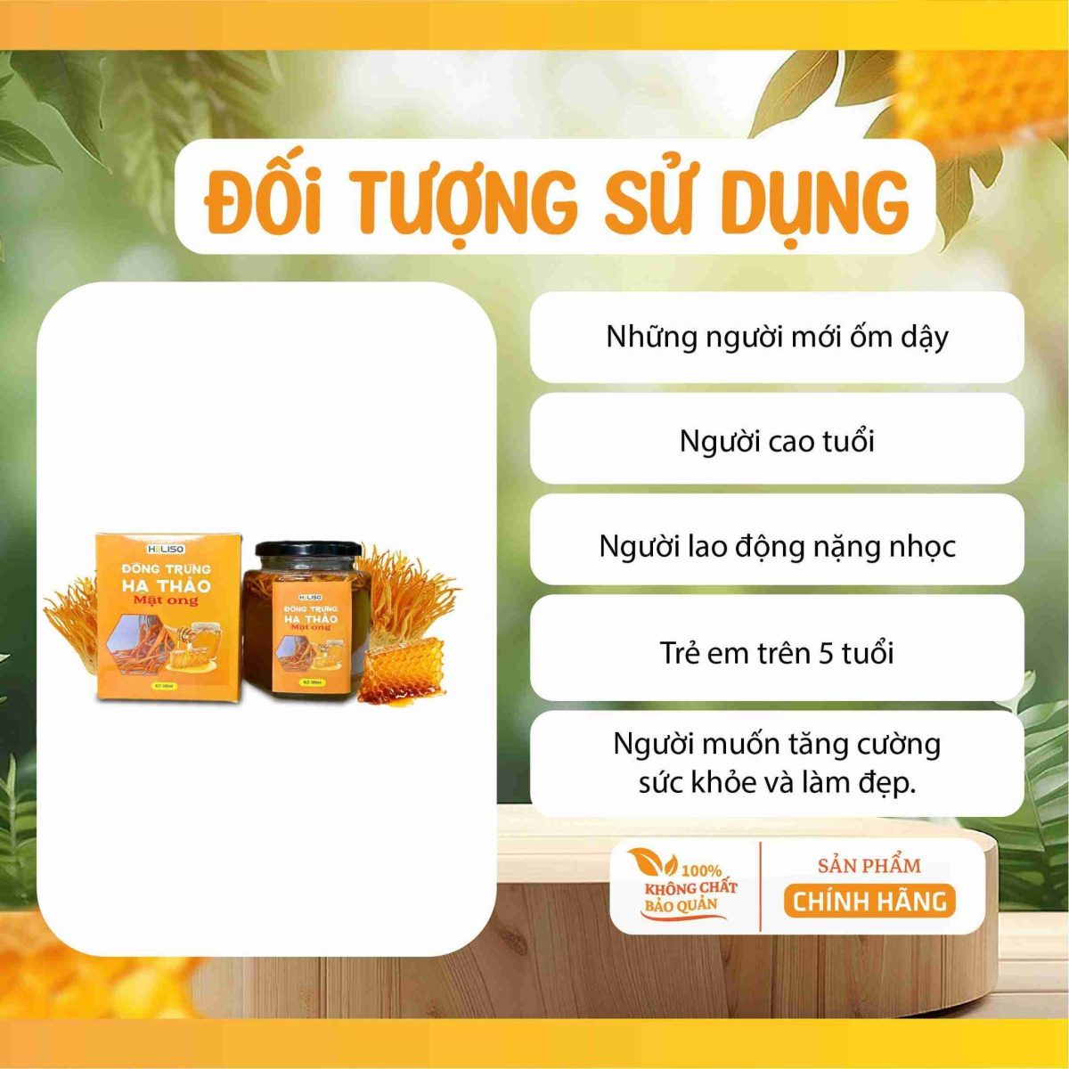 Đông Trùng Hạ Thảo Ngâm Mật Ong Holiso