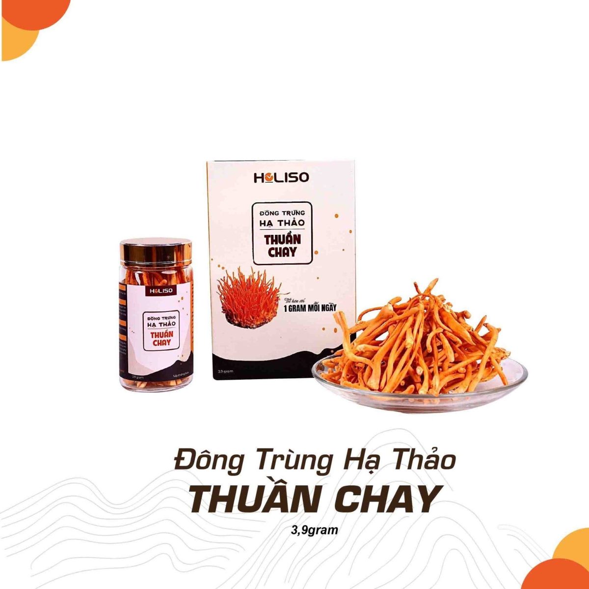 Đông Trùng Hạ Thảo Thuần Chay 3.9gr