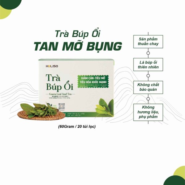 Trà Búp Ổi Tan Mỡ Bụng Holiso