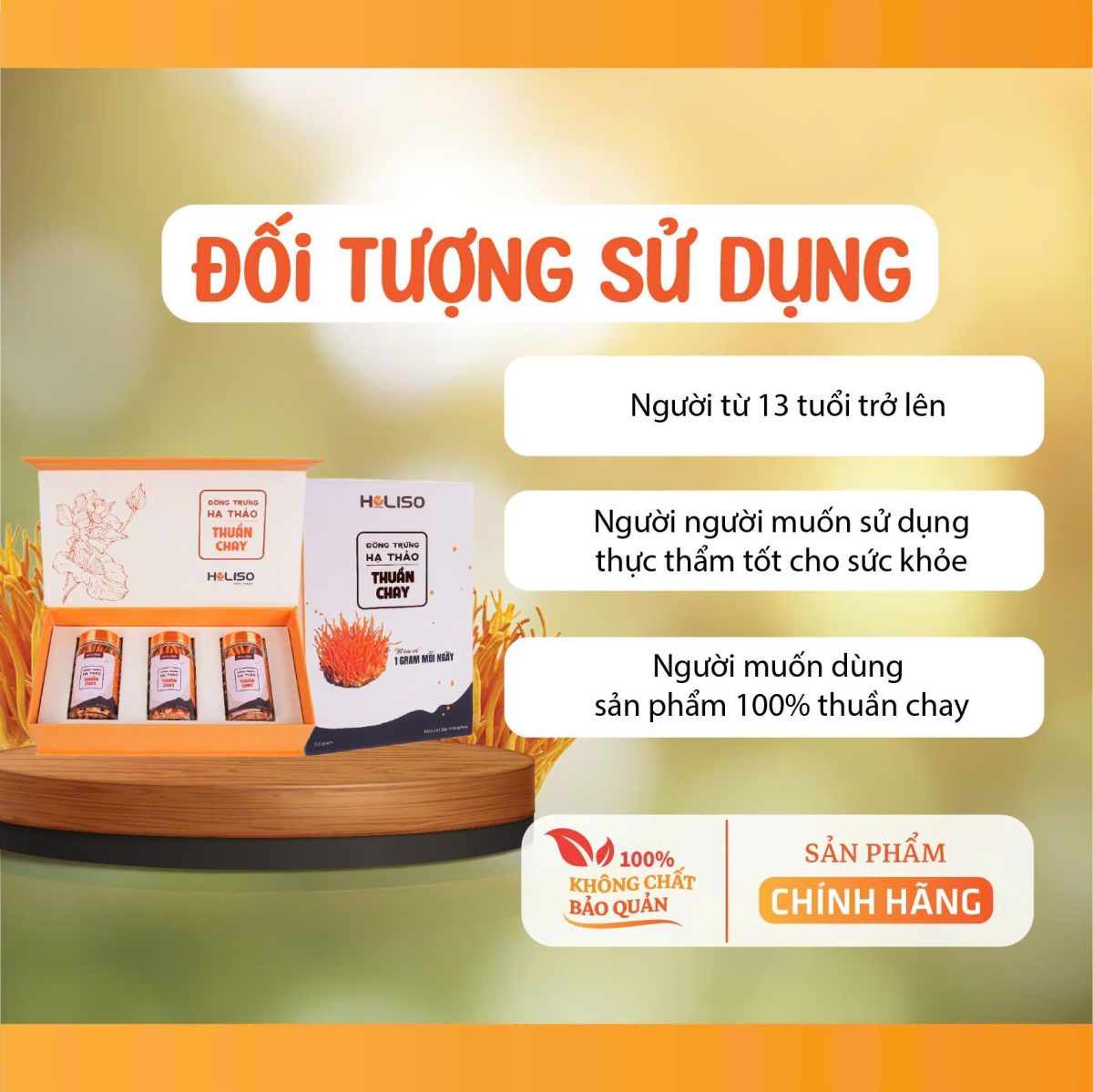 Đông Trùng Hạ Thảo Thuần Chay 3.9gr