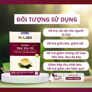Trà tía tô Holiso hỗ trợ rất tốt cho người bị Gout